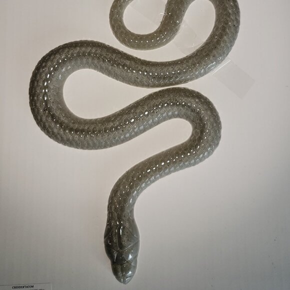 SNAKE winder WHITE Resin Animal Figurine Collectable Rodent Reptile HANDMADE NEW - Picture 1 of 3